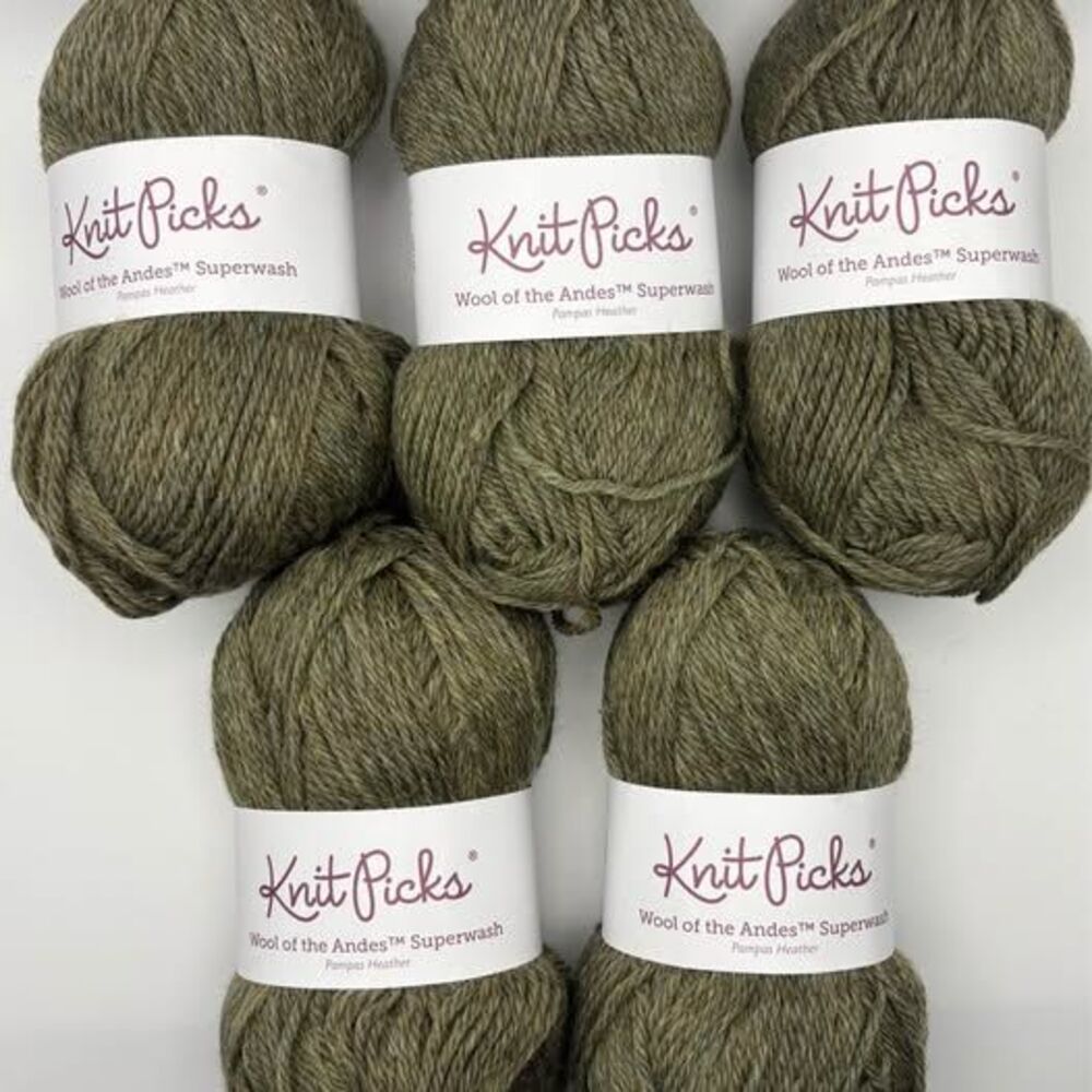 Knit Picks Wool of the Andes Superwash Worsted Yarn - Pampas Heather (Lot of 5 S